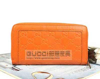 爆款時尚新款長款女士錢包牛皮皮包/皮夾 男士錢包/皮夾291132-7604Y橙全皮