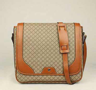 時尚新款韓版商務男包 格子菱格PVC單肩包 潮流袋295251棕色