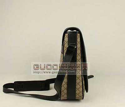 新款酷奇時尚經典格子PVC材質配頭層牛皮單肩斜跨包295679黑色