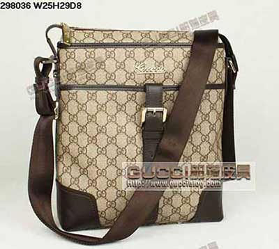 古奇一比一品質男包298036 古奇pvc防水料男士商務斜跨包