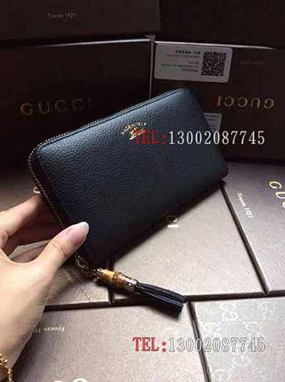 歐美大品牌牛皮長(zhǎng)款大容量 全皮拉鏈真皮手拿錢包 307984黑