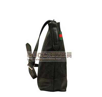 新款帆布配皮單肩斜挎包 男女通用款商務公文包308930黑色