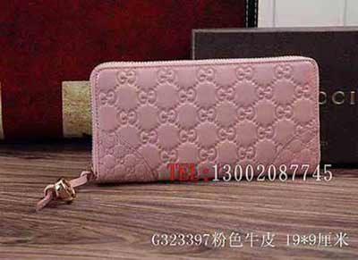 真皮長款錢包女款拉鏈頭層牛皮手拿包全皮長款錢夾多卡位復古錢包 323397粉