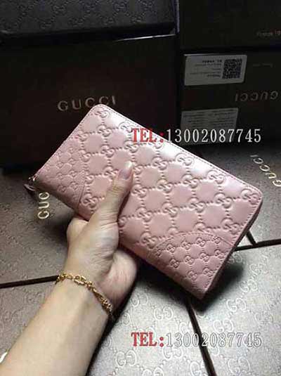 真皮長款錢包女款拉鏈頭層牛皮手拿包全皮長款錢夾多卡位復古錢包 323397粉