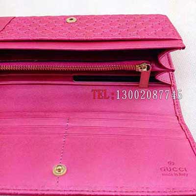 全皮經(jīng)典款女士 手拿包 古琦錢包 長款包 G266498粉