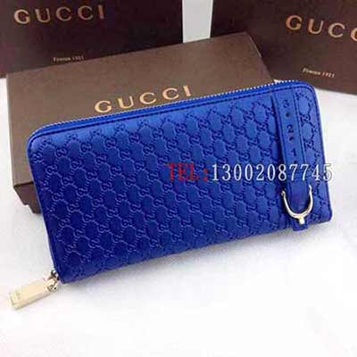 真皮錢包手拿包 低調(diào)奢華全皮錢包 歐美潮流長款橫款 G266499藍(lán)