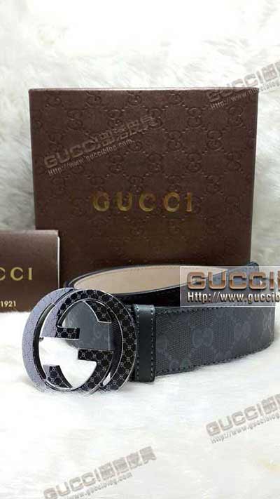 真品代買古奇皮帶 百商務(wù)搭正裝平滑扣頭層牛皮男褲腰帶G4116