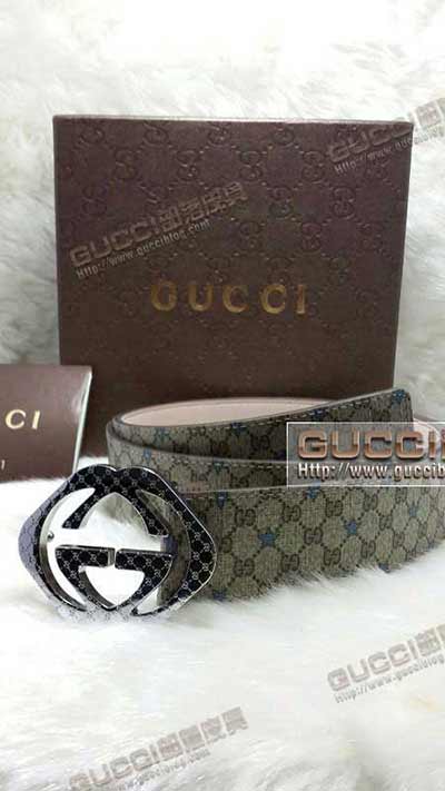 古琦牛皮壓花印花紫色經典款雙G皮帶女士皮帶女款G4148