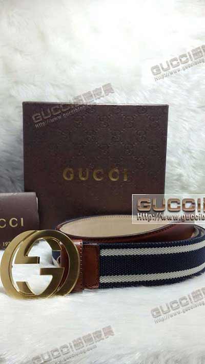 古奇男士 G型平滑扣 時尚雙面皮經典花G腰帶464