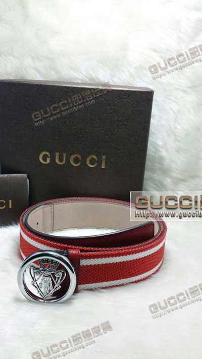 古奇男士皮帶 真皮壓花時尚腰帶G494