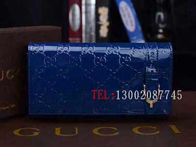 全皮長款錢夾頭層牛皮手工復(fù)古休閑歐美二折搭扣真皮皮夾 G872145藍(lán)