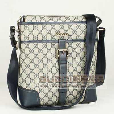 古奇手提男包 商務時尚 男包包 斜跨公務包298036藍色PVC