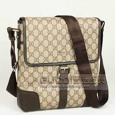 酷奇男包2個色 時尚單肩斜跨包298037咖啡PVC