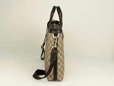 古琦男士手提斜挎包 時尚休閑男包298168咖啡