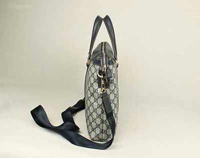 古琦男包 手提單肩斜挎包 男士公文包298186藍色