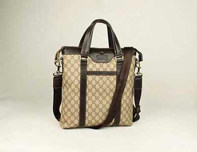  古琦男包 男士時尚手提單肩斜挎包298187咖啡