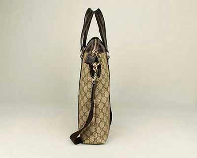  古琦男包 男士時尚手提單肩斜挎包298187咖啡