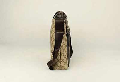  古琦男包 時(shí)尚休閑男士單肩斜挎包 298188 啡 藍(lán)