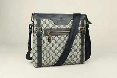 古琦男包 時尚休閑男士單肩斜挎包 298188藍色