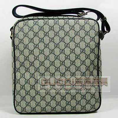 古奇男士單肩斜跨包 古奇時尚潮流男士包休閑商務包201448藍色