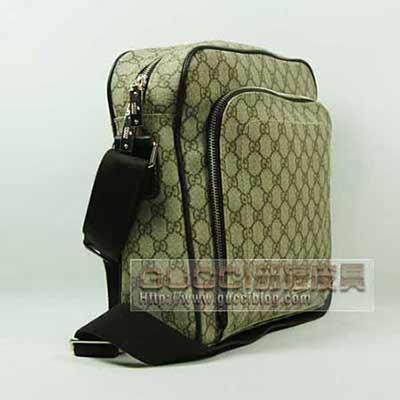 gucci時(shí)尚潮包113758 男包包 男式包 斜挎包 單肩包 PVC