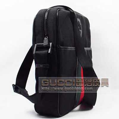 古奇男包新款2012 古琦古奇時(shí)尚休閑男士單肩斜挎包181061黑色