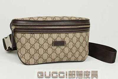 gucci男士包 pvc古奇男包 單肩包 時尚休閑包腰包233269啡PVC
