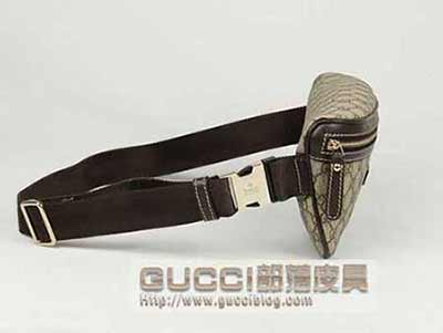 gucci男士包 pvc古奇男包 單肩包 時尚休閑包腰包233269啡PVC