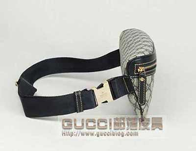 古奇時尚男士通用腰包 古奇休閑包233269藍PVC