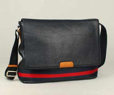 古奇男包 時尚單肩包男士休閑斜挎包281423藍色