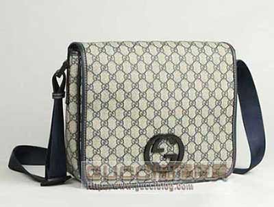 2011gucci男包 休閑包 商務包 時尚PVC斜跨包222292藍PVC藍皮