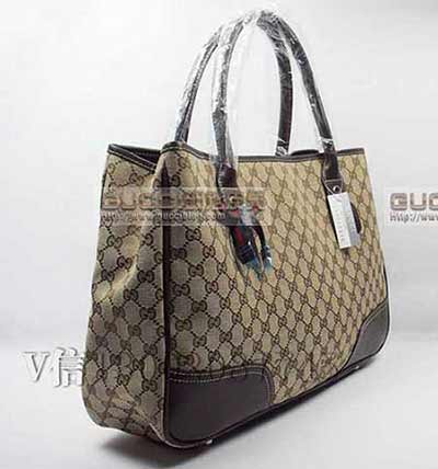 古奇蝴蝶結帆布單肩手提休閑女包161719