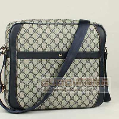 古奇男包 商務(wù)包 電腦包 男士斜跨包 288660啡色藍(lán)色PVC