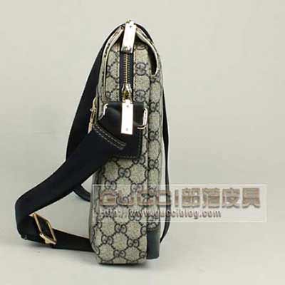 古奇男士單肩包 古奇單肩斜挎包298185藍色