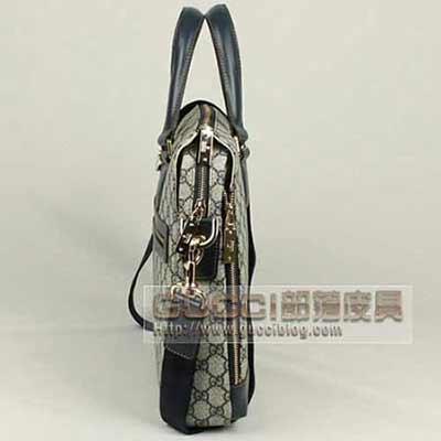 gucci男包 包包 電腦包 公文包 男士手提包298180藍色