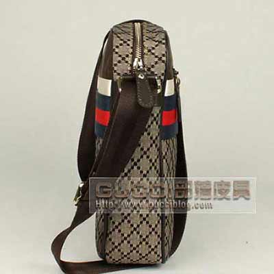 古奇格子布商務包 男士斜挎包 268108 多顏色