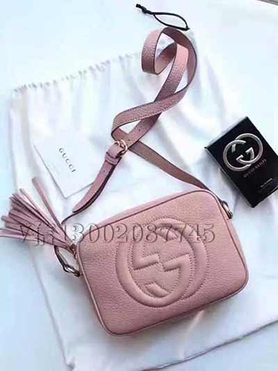 gucci308364 A88EN soho系列 My Good Life 裸粉流蘇相機斜挎包