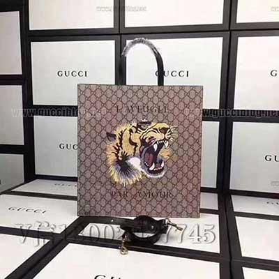 gucci專賣店品質原單皮質 450950啡膠老虎