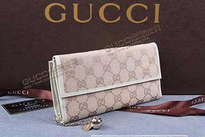 帆布女士男士錢包 長款三折休閑時尚錢夾 154181淺杏布米白皮