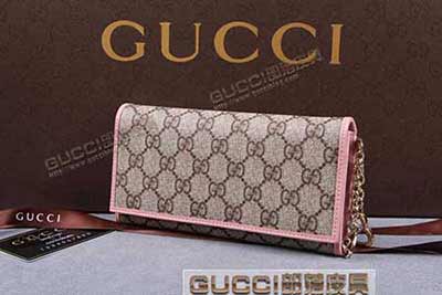 gucci 154185 啡PVC粉紅皮 古奇pvc錢包
