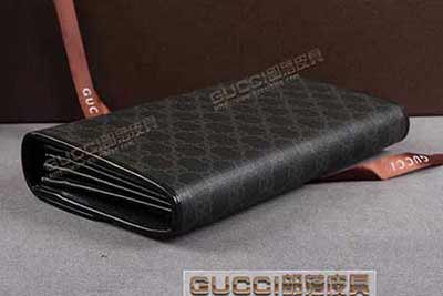 真品代買GUCCI錢包手拿包男士長款錢夾手包手機包 163252黑