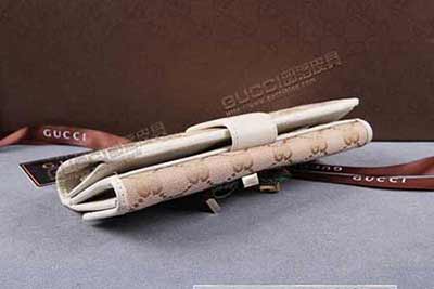 歐美新款帆布錢包 女長(zhǎng)款三折女錢包 大容量真皮女式錢包 女錢夾 167464淺杏布米白皮