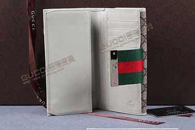 歐美潮女士錢包 GUCCI長款PVC三折搭扣錢夾 手拿包 181668