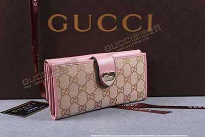 帆布真皮牛皮女士錢包 女搭扣潮長款三折休閑時尚錢夾 203550淺杏布粉紅皮