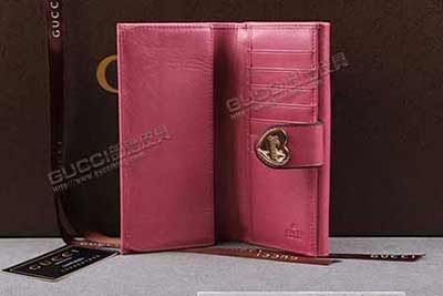 古奇三折長款女士錢包 帆布配牛皮錢夾 皮夾 新品 203550紫牛仔布紫紅皮