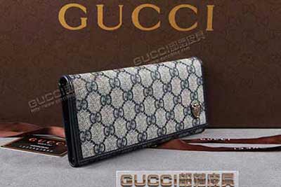 gucci 203618 藍PVC藍皮 古奇pvc錢包
