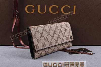 gucci 203821 啡PVC啡皮 古奇pvc錢包