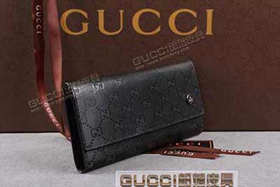 gucci 203822 黑光膠 古奇pvc錢包