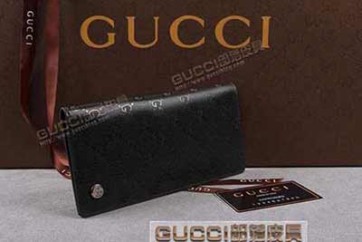 gucci 203841 黑光膠 古奇pvc錢包