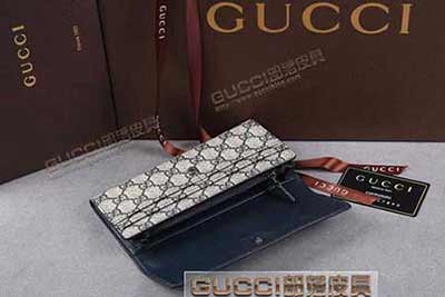 gucci 203861 藍PVC藍皮 古奇pvc錢包